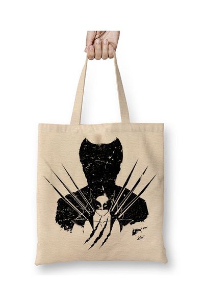 Baskı Dükkanı Υφασμάτινη τσάντα Logan Wolverine με μακριά λαβή