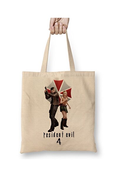 Baskı Dükkanı Resident Evil Xp Bez Çanta Uzun Saplı