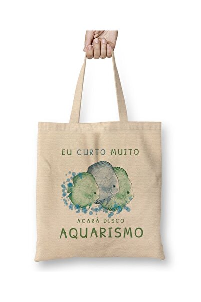 Baskı Dükkanı Aquarismo Cloth Bag Long Handle