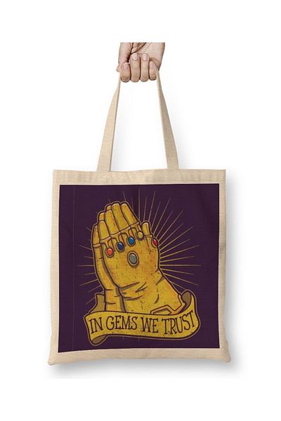 Baskı Dükkanı Υφασμάτινη τσάντα Infinitywar Guardians Of The Galaxy με μακριά λαβή