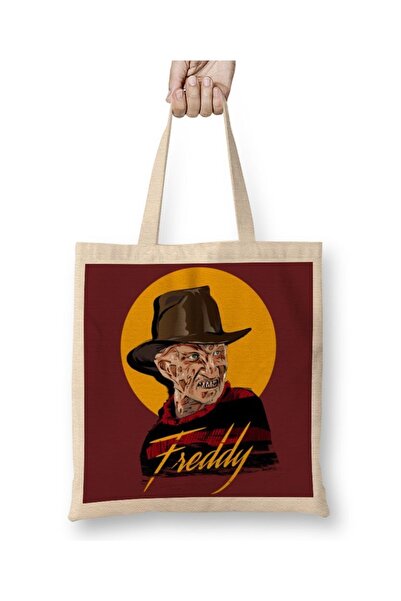 Baskı Dükkanı Freddy Krueger Freddy Moon tkanina Torba duga Sa ručkom