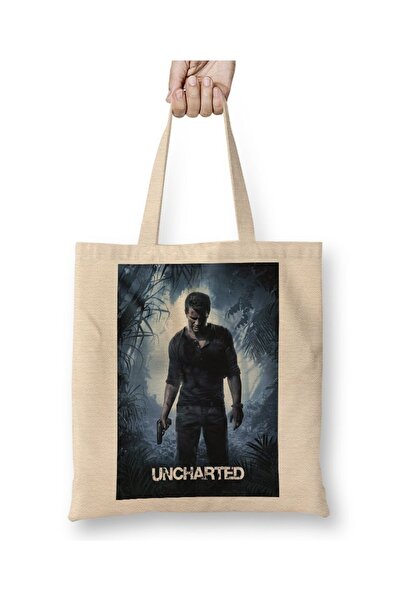 Baskı Dükkanı حقيبة قماش أنشارتد 05 بيد طويلة