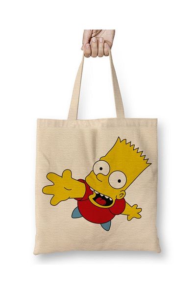 Baskı Dükkanı Bart Simpsons υφασμάτινη τσάντα με μακριά λαβή