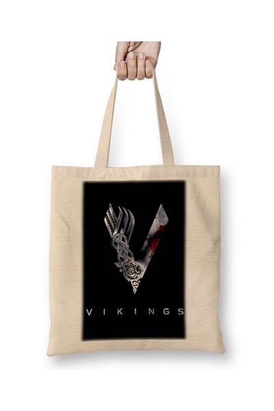 Baskı Dükkanı Vikings 02 υφασμάτινη τσάντα με μακριά λαβή