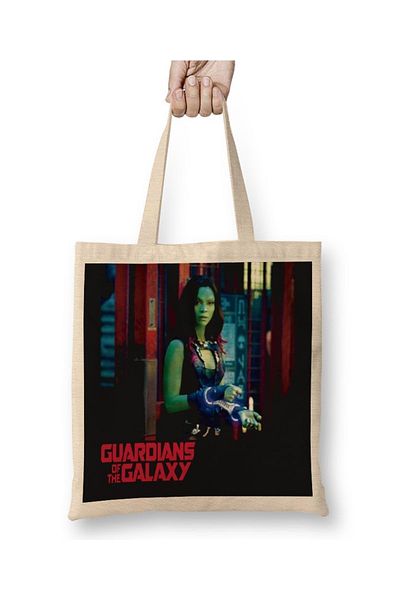 Baskı Dükkanı Gamora Guardians Of The Galaxy 3 υφασμάτινη τσάντα με μακριά λαβή