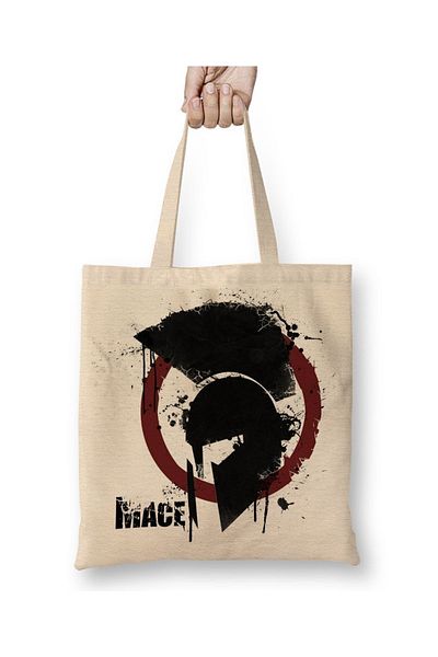 Baskı Dükkanı Υφασμάτινη τσάντα Spartan Mace με μακριά λαβή