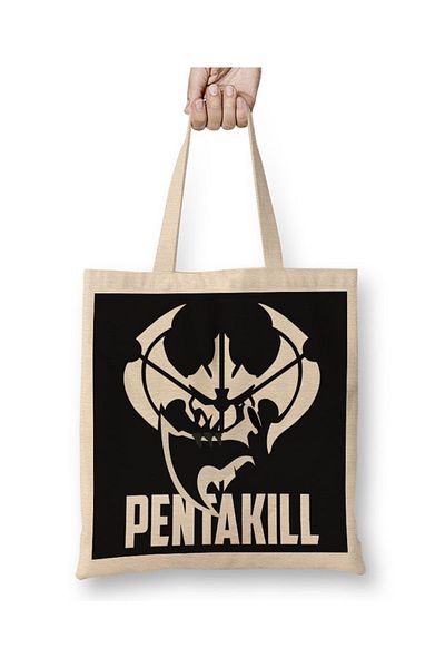 Baskı Dükkanı Υφασμάτινη τσάντα Pentakill με μακριά λαβή