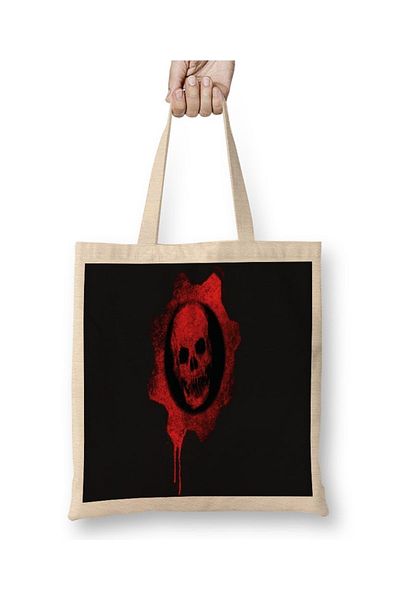 Baskı Dükkanı Υφασμάτινη τσάντα Gears Of War με μακριά λαβή