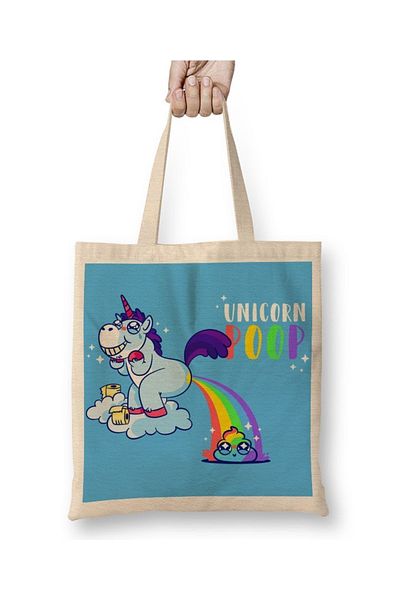Baskı Dükkanı Υφασμάτινη τσάντα Unicorn 03 με μακριά λαβή
