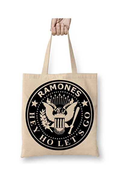 Baskı Dükkanı Ramones 02 Tkanina Torba Duga Sa ručkom
