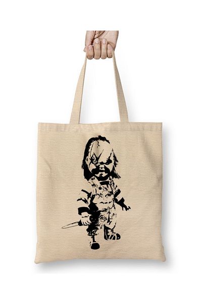 Baskı Dükkanı Chucky 02 υφασμάτινη τσάντα με μακριά λαβή