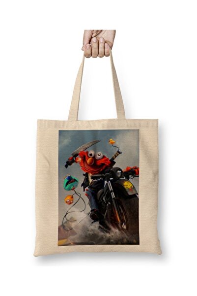 Baskı Dükkanı Elmo The Muppet Bounty Cloth Torba Long Sa ručkom