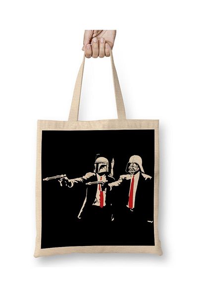 Baskı Dükkanı Υφασμάτινη τσάντα Pulp Fiction Wars 2 με μακριά λαβή