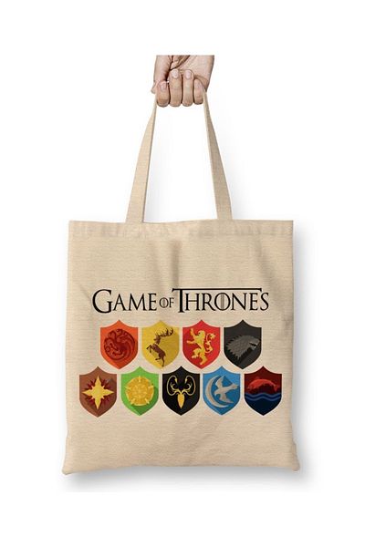 Baskı Dükkanı Υφασμάτινη τσάντα Game Of Thrones με μακριά λαβή