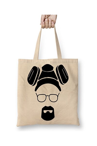 Baskı Dükkanı بريكنج باد ماسكارا هايزنبرج حقيبة قماش ذات مقبض طويل