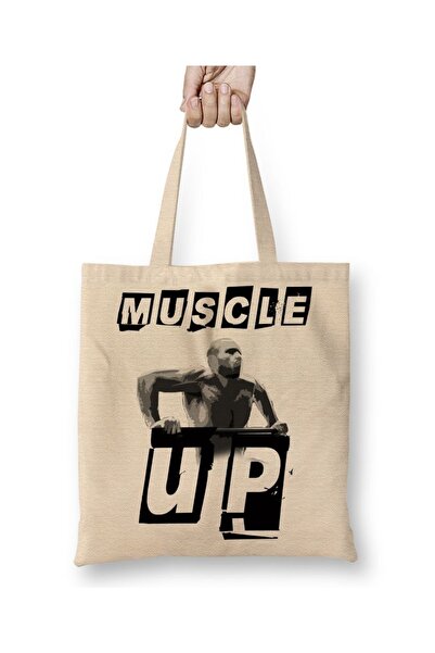 Baskı Dükkanı Muscle Up muška odeća Torba duga Sa ručkom