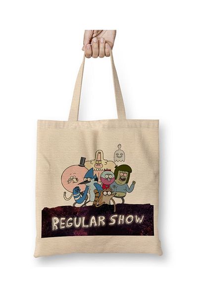 Baskı Dükkanı Regular Show 02 υφασμάτινη τσάντα με μακριά λαβή