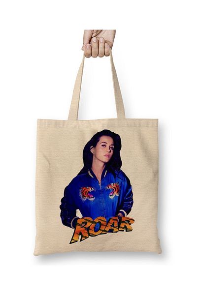 Baskı Dükkanı Υφασμάτινη τσάντα Katy Perry Roar με μακριά λαβή