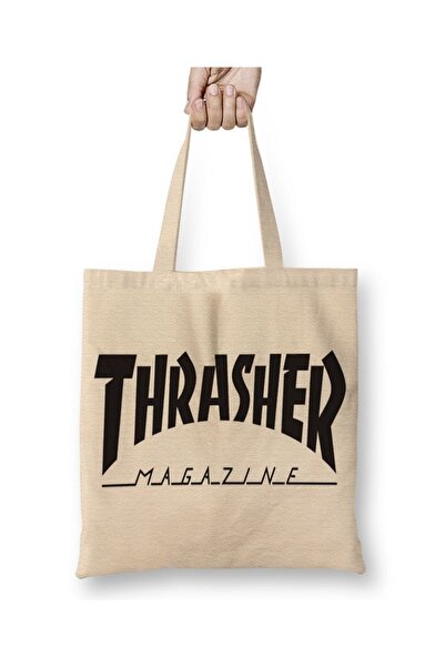 Baskı Dükkanı Thrasher tkanina Torba duga Sa ručkom