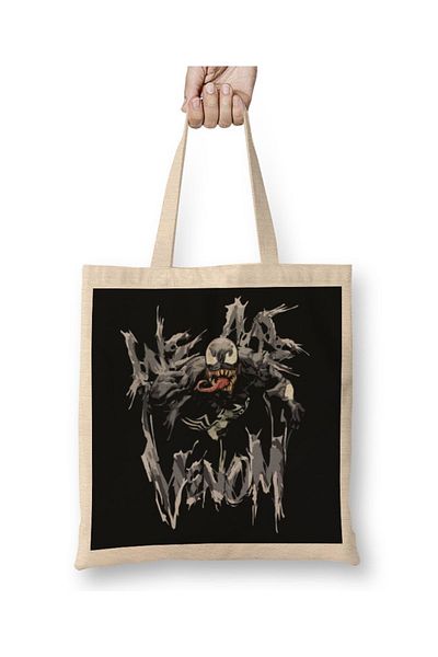 Baskı Dükkanı Υφασμάτινη τσάντα Venom με μακριά λαβή