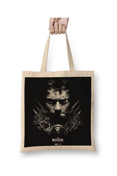 Baskı Dükkanı Η υφασμάτινη τσάντα Wolverine Marvel με μακριά λαβή