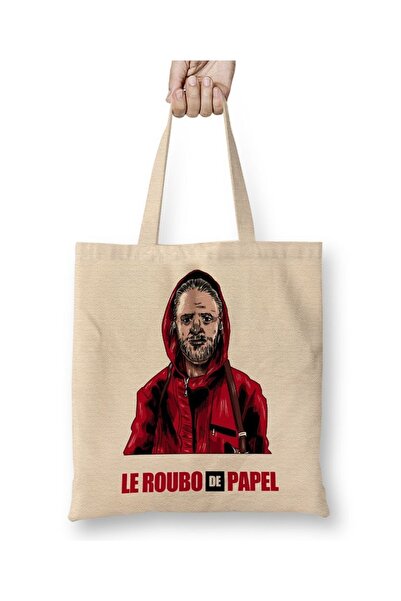 Baskı Dükkanı Le Roubo De Papel tkanina Torba dugačka Sa ručkom