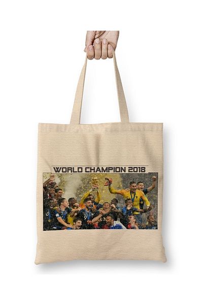 Baskı Dükkanı Champions 2018 υφασμάτινη τσάντα με μακριά λαβή