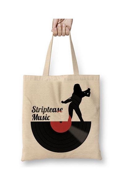 Baskı Dükkanı Striptease Music Music υφασμάτινη τσάντα με μακριά λαβή