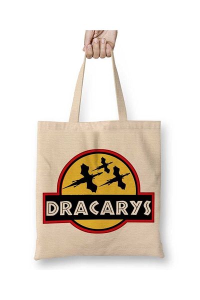 Baskı Dükkanı Υφασμάτινη τσάντα Dracakys με μακριά λαβή