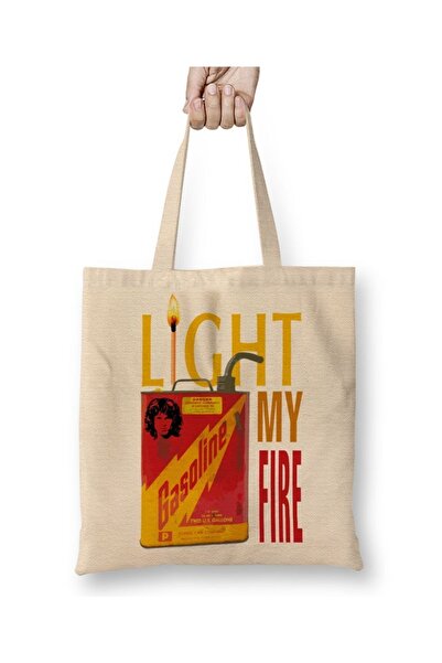 Baskı Dükkanı The Doors Gas Cloth Torba Long Sa ručkom