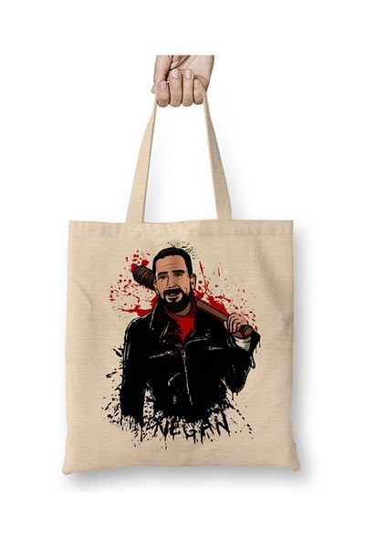 Baskı Dükkanı Negan υφασμάτινη τσάντα με μακριά λαβή