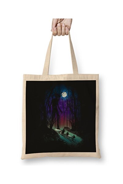 Baskı Dükkanı Stranger Things Stranger In The Woods Tkanina Torba Duga Sa ručkom