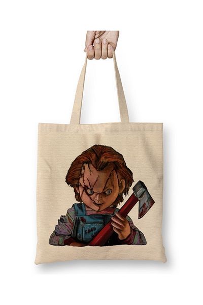 Baskı Dükkanı Chucky 01 υφασμάτινη τσάντα με μακριά λαβή