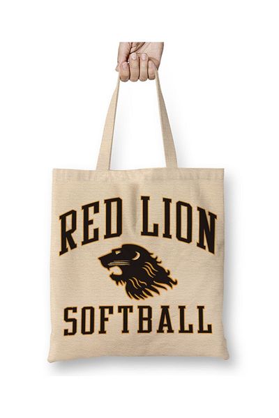 Baskı Dükkanı Red Lion Softball υφασμάτινη τσάντα με μακριά λαβή