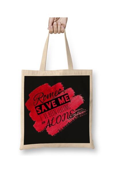 Baskı Dükkanı Taylor Swift Love Story Lyric Cloth Torba Long Sa ručkom