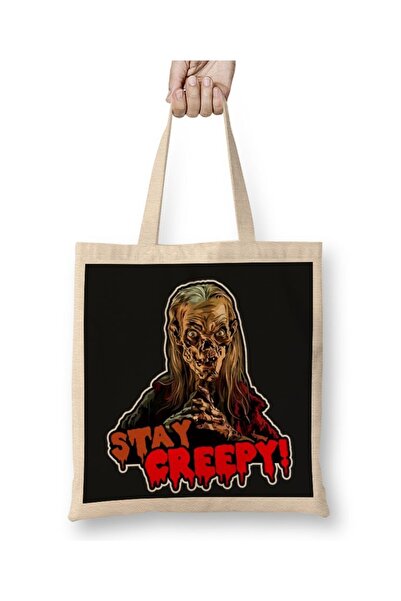 Baskı Dükkanı Crypt Keeper Stay Creepy Cloth Torba Long Sa ručkom