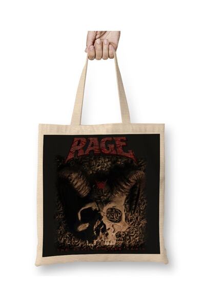 Baskı Dükkanı Rage Band Rage The Devil Cloth Torba Long Sa ručkom