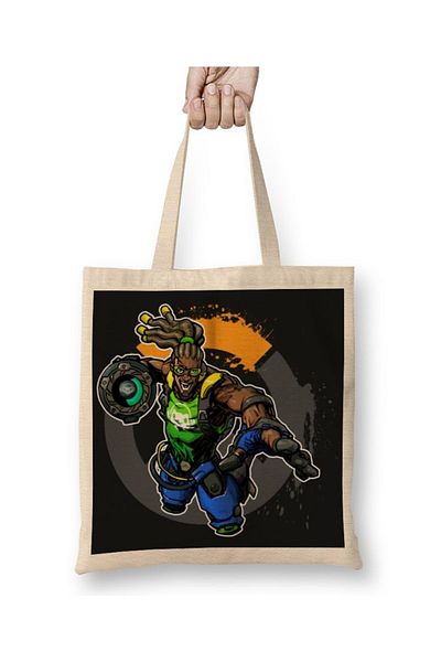 Baskı Dükkanı Overwatch One Fanart Lucio υφασμάτινη τσάντα με μακριά λαβή
