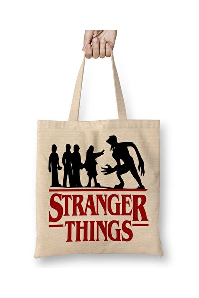 Baskı Dükkanı Geantă din pânză Stranger Things cu mâner lung