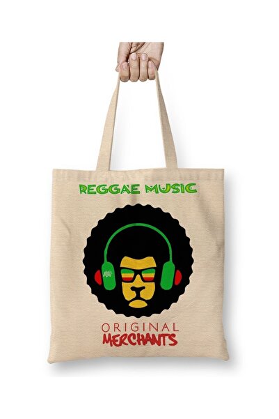 Baskı Dükkanı Lion Reggae tkanina Torba dugačka Sa ručkom
