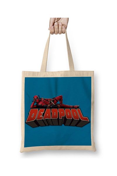 Baskı Dükkanı Deadpool 02 υφασμάτινη τσάντα με μακριά λαβή