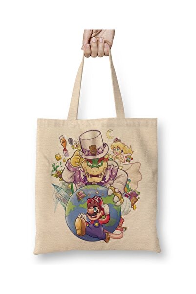 Baskı Dükkanı Super Mario Odyssey tkanina Torba duga Sa ručkom