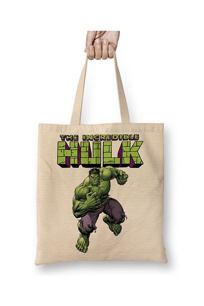 Baskı Dükkanı Υφασμάτινη τσάντα Hulk με μακριά λαβή