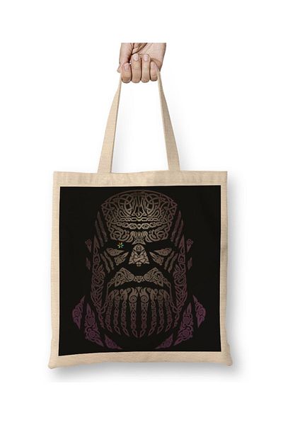 Baskı Dükkanı Geantă din pânză Thanos Titan Legends cu mâner lung
