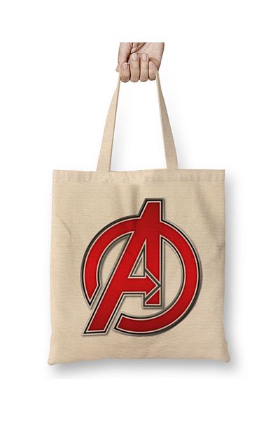 Baskı Dükkanı Υφασμάτινη τσάντα Avengers Endgame Vingadores με μακριά λαβή