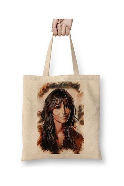 Baskı Dükkanı Υφασμάτινη τσάντα Halle Berry με μακριά λαβή