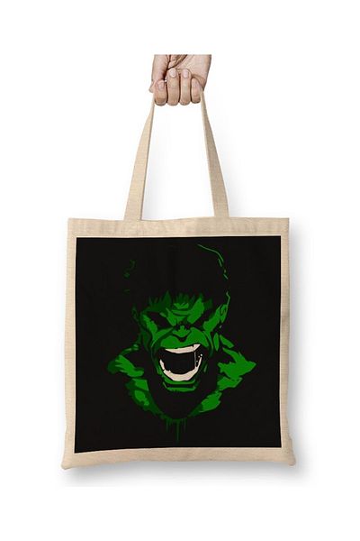 Baskı Dükkanı Υφασμάτινη τσάντα Hulk 6 με μακριά λαβή