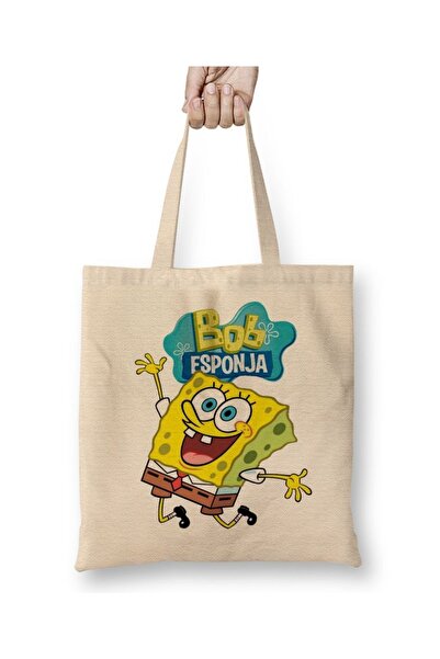 Baskı Dükkanı SpongeBob SquarePants SpongeBob tkanina Torba duga Sa ručkom