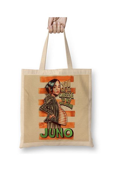 Baskı Dükkanı Ταινία Juno You Are The Cheese υφασμάτινη τσάντα με μακριά λαβή