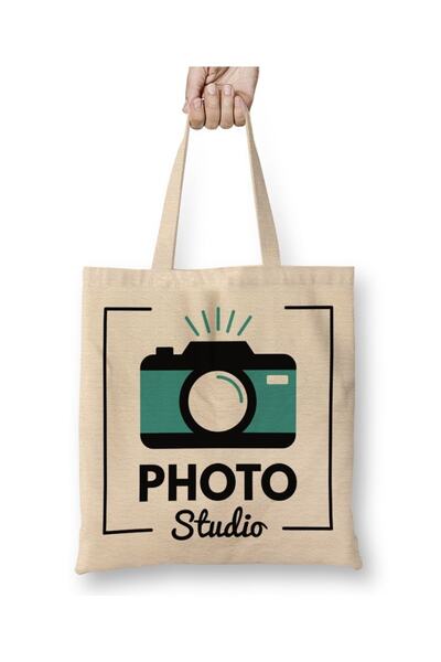Baskı Dükkanı Tkanina za foto studio Torba duga Sa ručkom
